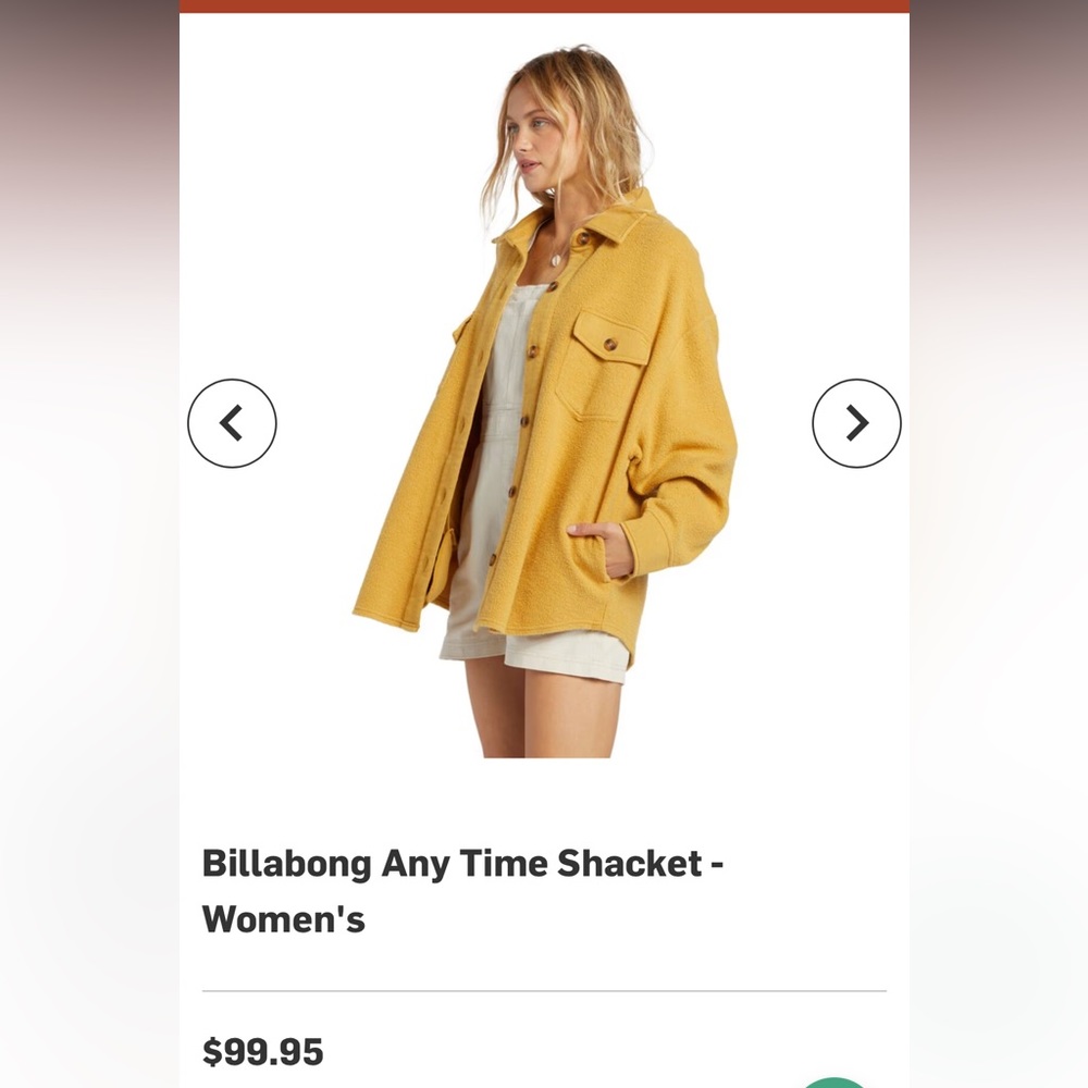 Billabong Yellow Shacket